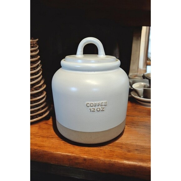 HEARTH & HAND WITH MAGNOLIA GLAZED UNGLAZED STONEWARE COFFEE Bar CROCK Farmhouse - Picture 1 of 3